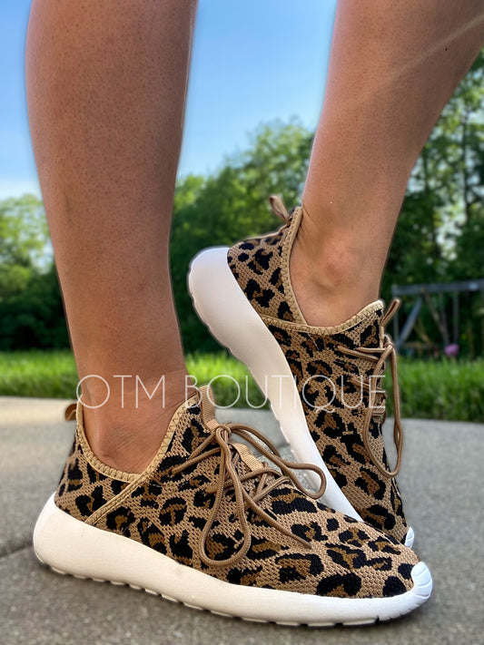 Leopard Slip On Tennis Shoes *final sale*