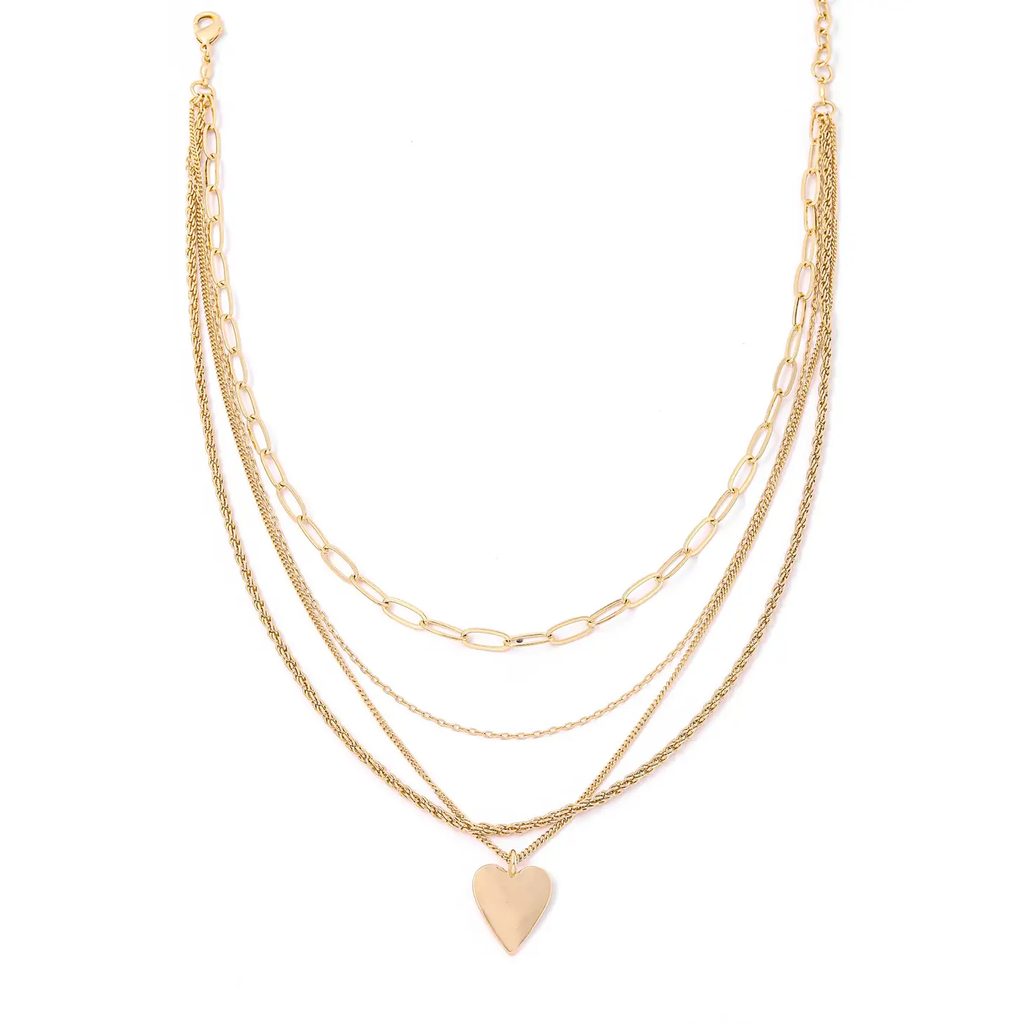 Key To My Heart Layered Necklace - GOLD