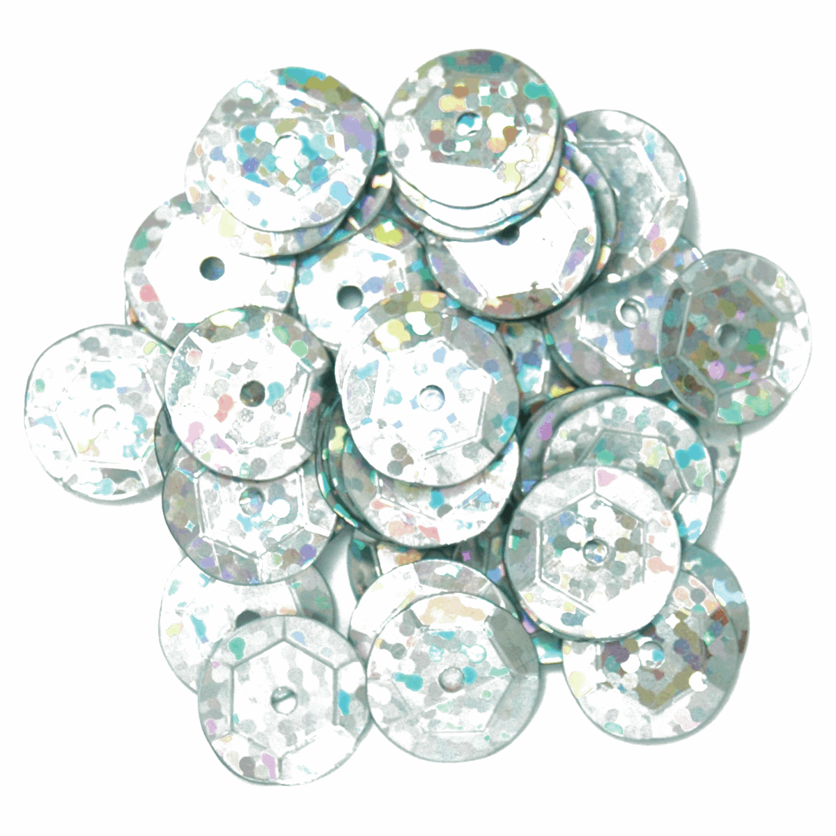 Trimits Silver Holographic Sequins 10mm Singer Outlet 7500