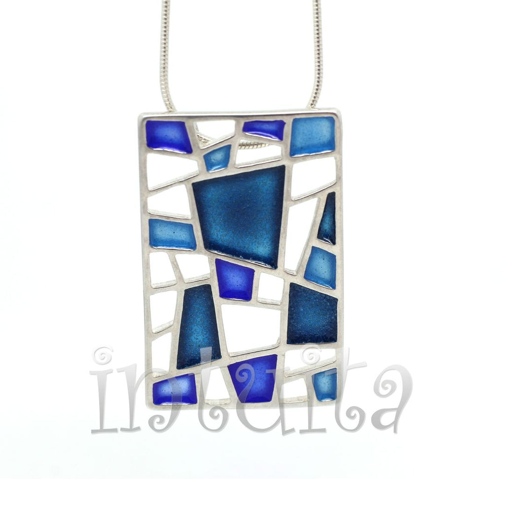 enamel on sterling silver necklace for Christmas in Intuita Shop