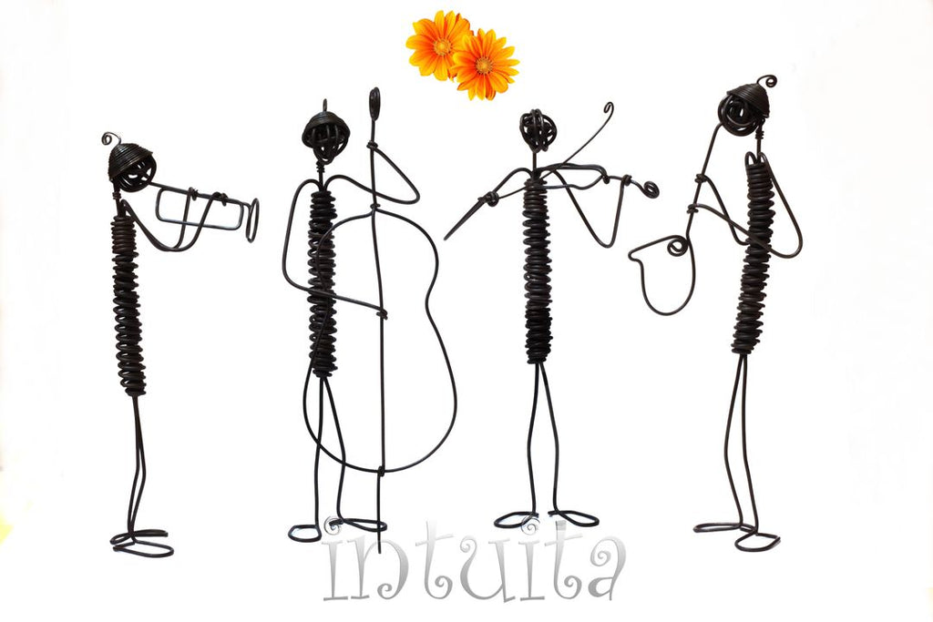 Musicians Wire Figurines Christmas Gifts