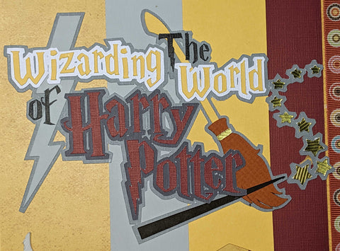 Wizarding World of Harry Potter scrapbook title