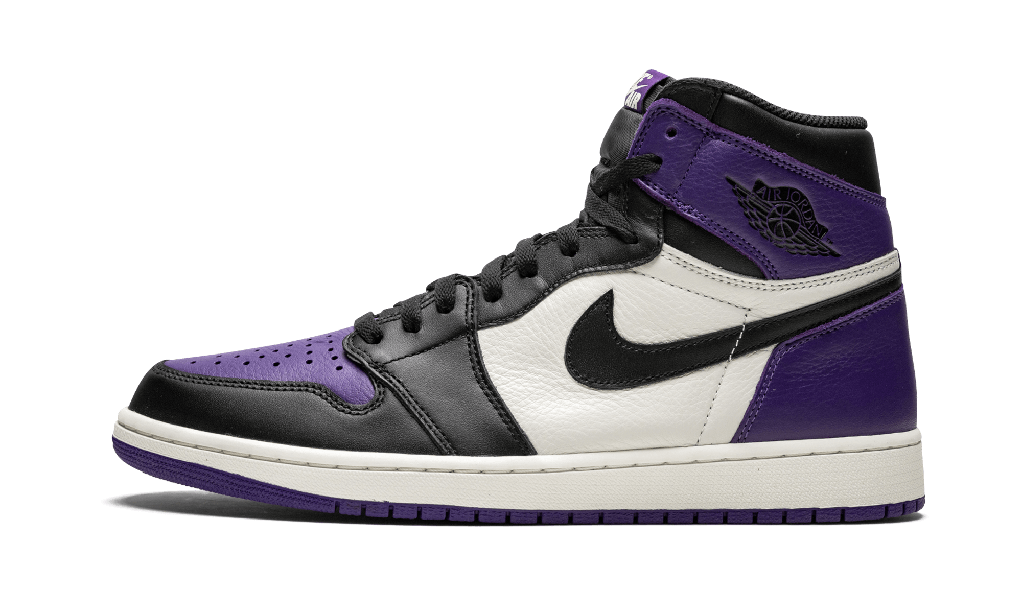 purple and white jordan retro 1