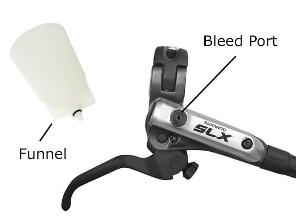 shimano bleed funnel and slx brake lever