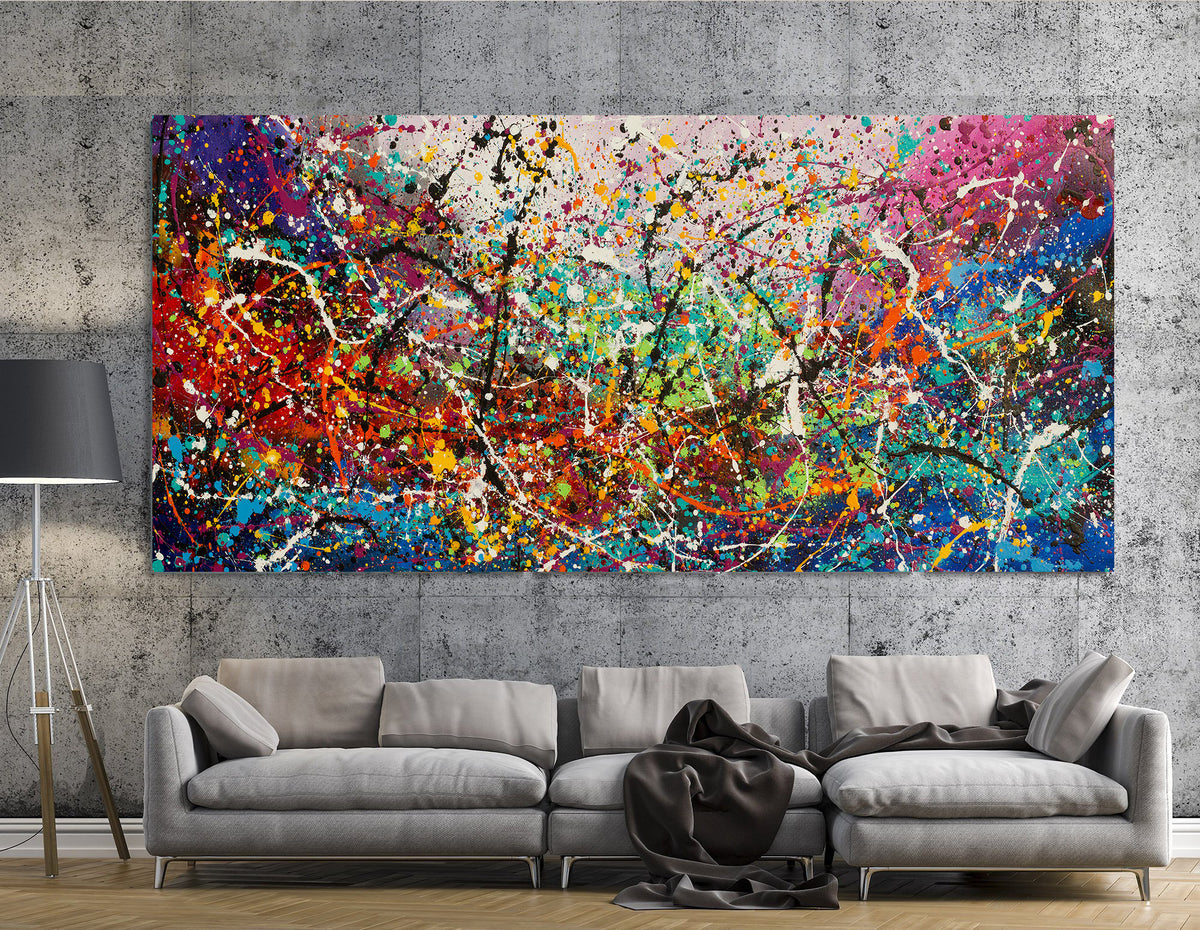 Buy Original Oil Paintings Jackson Pollock Style Large Modern Art for