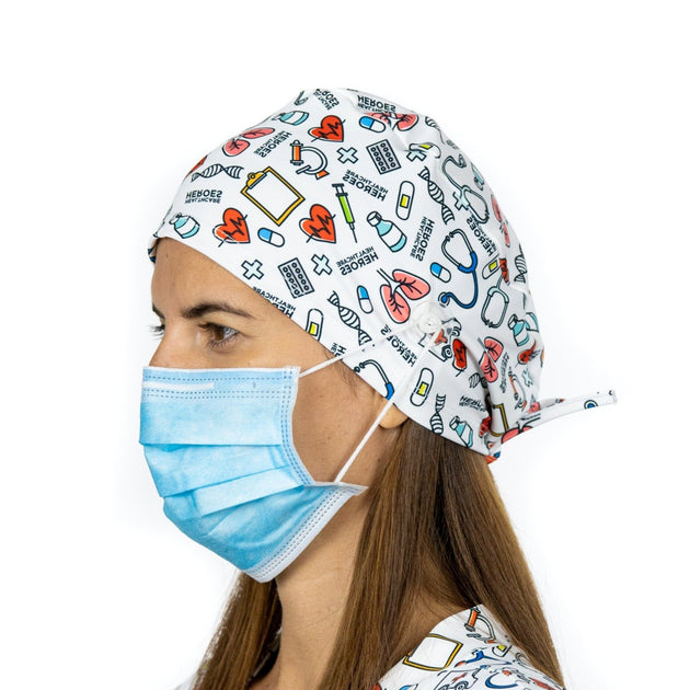 Bouffant Scrub Hat-Lilly Inspired Yeah Buoy-USA Made-Scrub Caps-Surgical Cap-Medical Hat-Nurse-Vet-Chemo-Dental-Healthcare