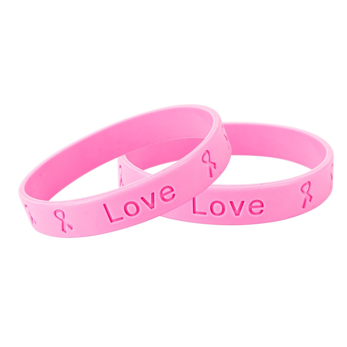 Survivors Sainstone 4-Pack Pink Awareness Ribbon Silicone Bracelets Cancer & Cause Rubber Wristbands Gift Unisex for Men Women for Patients Family and Friends