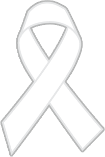 Lung Cancer Awareness White Ribbon Emblem White w/ Black Line Paracord Bracelet