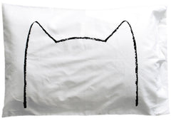 Black Cat Ears Cat Nap Pillowcase - unique dorm decor