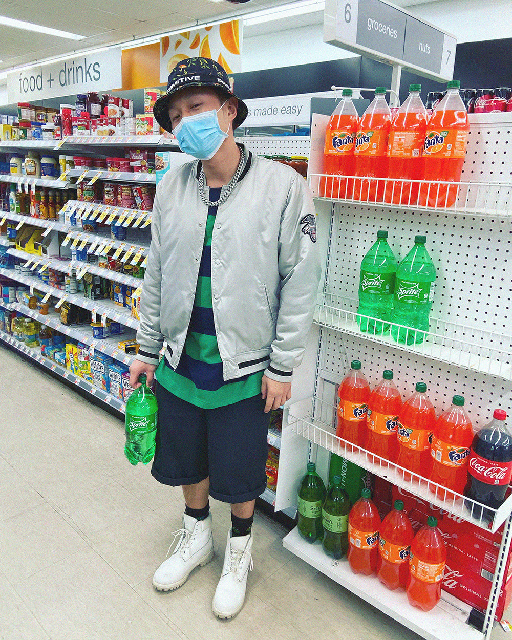 Photo of Matt in NY convenience store during Covid-19