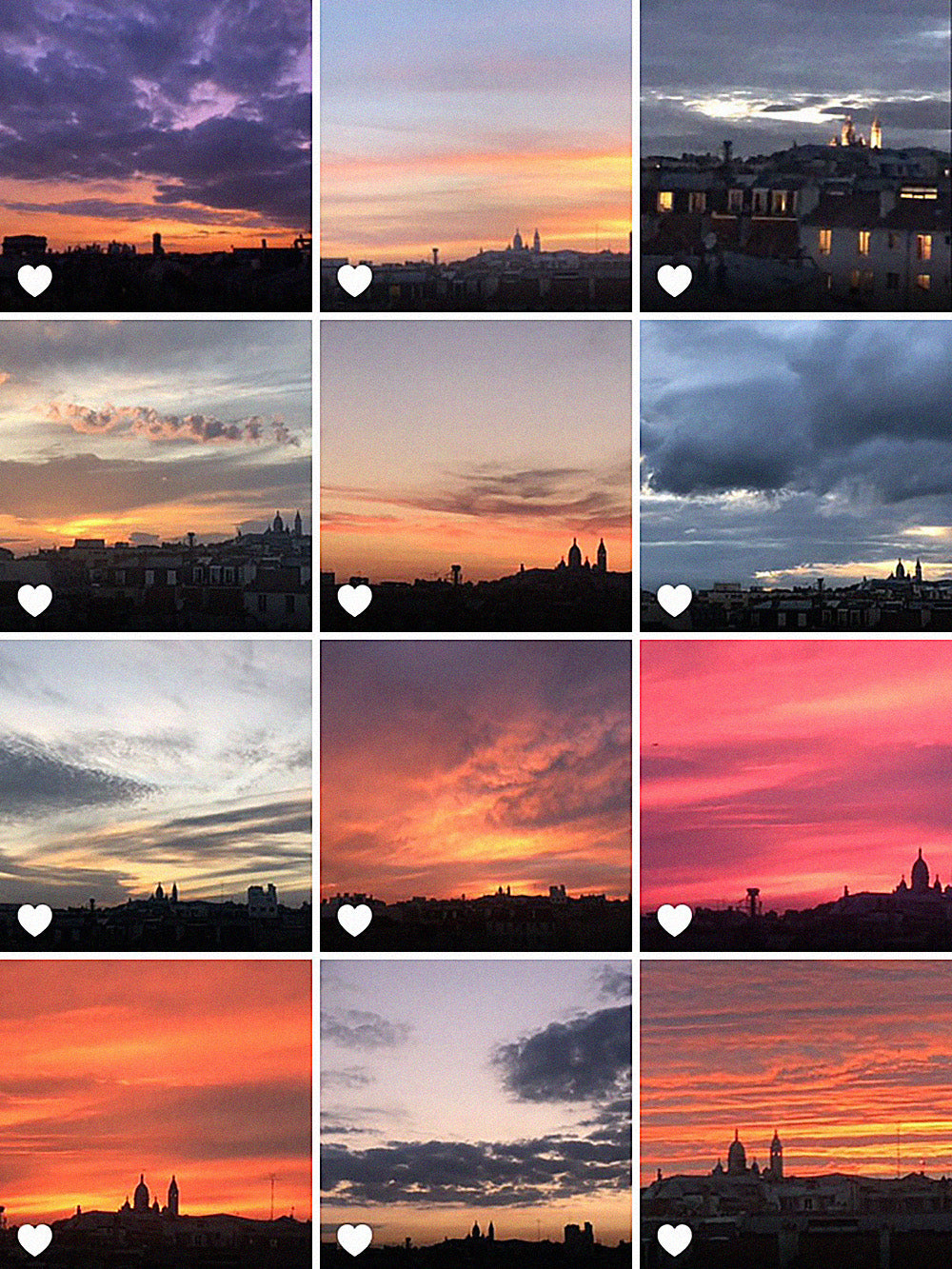 12 beautiful sunsets of Paris, photographed by Veronique Zucca during Covid-19 lockdown
