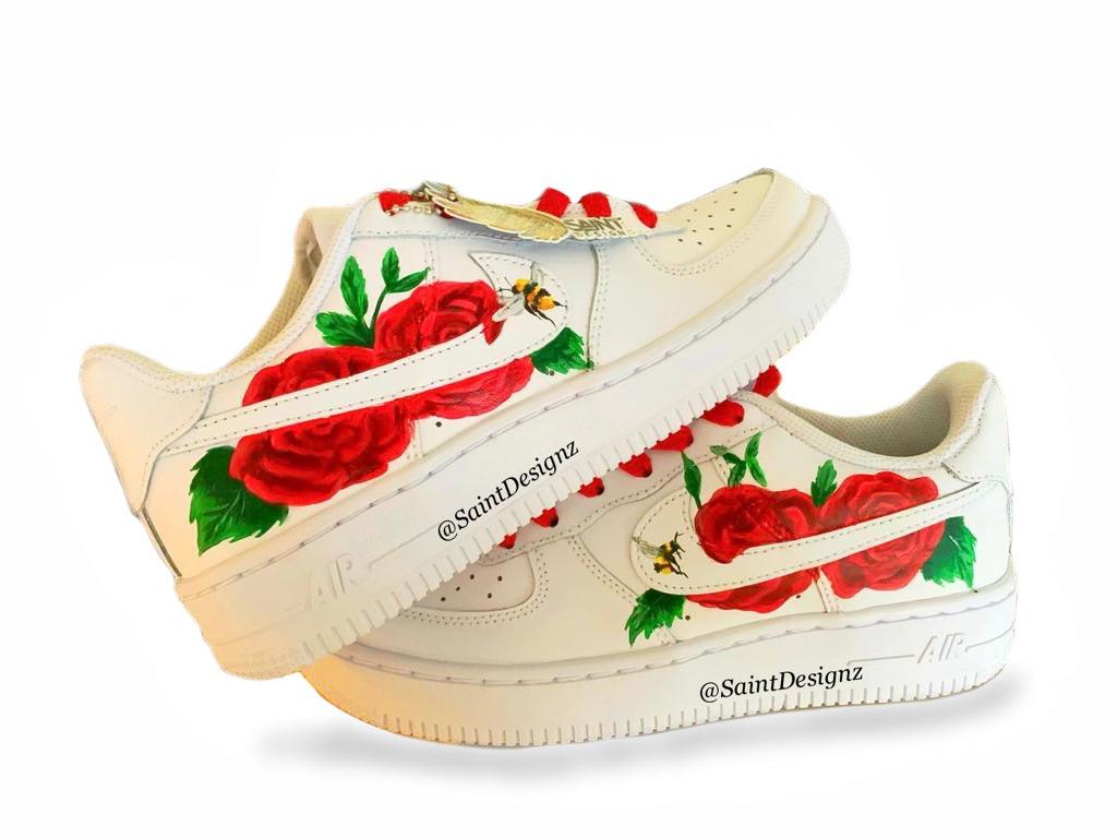 rose painted air force ones
