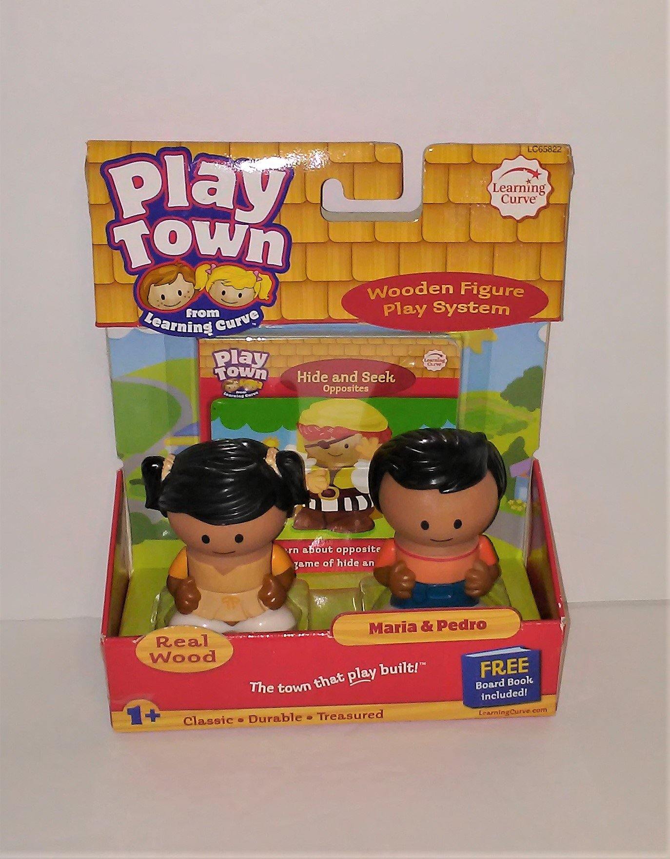 Details about    LEARNING CURVE PLAY TOWN MOM & DADWOODEN FIGURES  W/ FREE BOOK NEW 