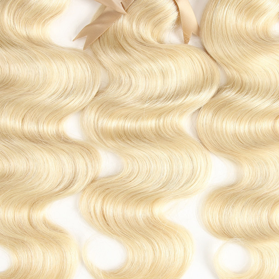 613 Honey Blonde Bundles Body Wave Brazilian Hair Weave Bundles
