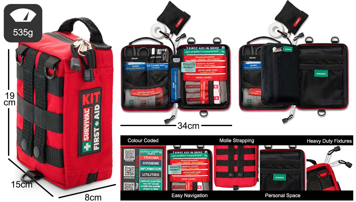 SURVIVAL Handy First Aid KIT Dimensions and Features