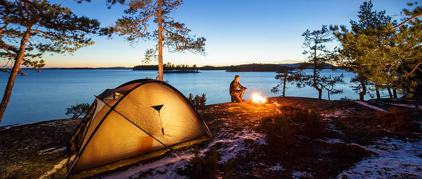 Camping in winter