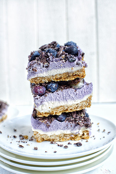 Rawcology Inc | Blueberry Cheesecake Bars