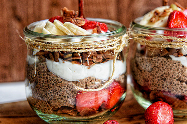 Rawcology Inc | Strawberry Banana Cacao Chia Parfait