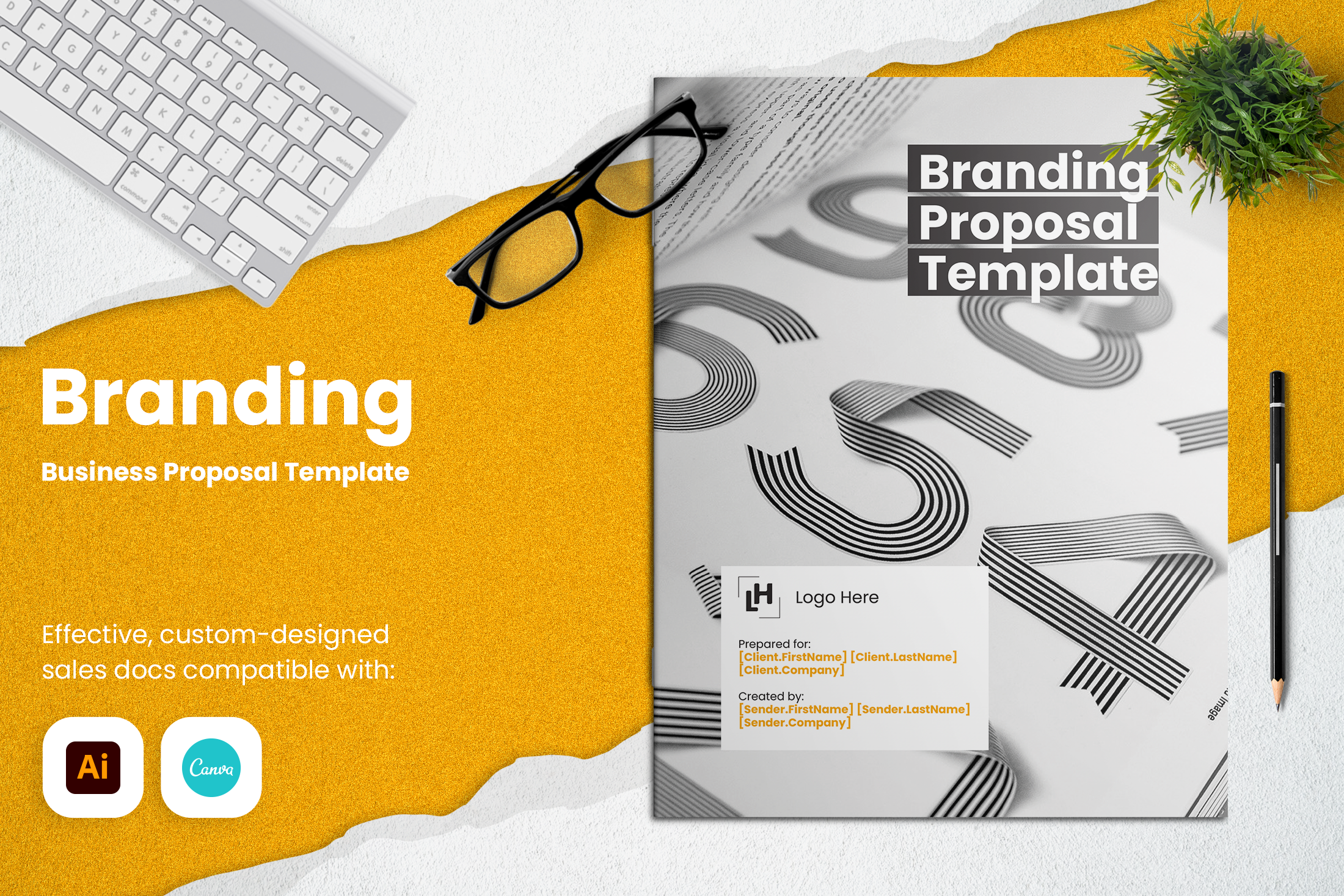 Branding Proposal Template for CANVA & ILLUSTRATOR With Regard To Branding Proposal Template