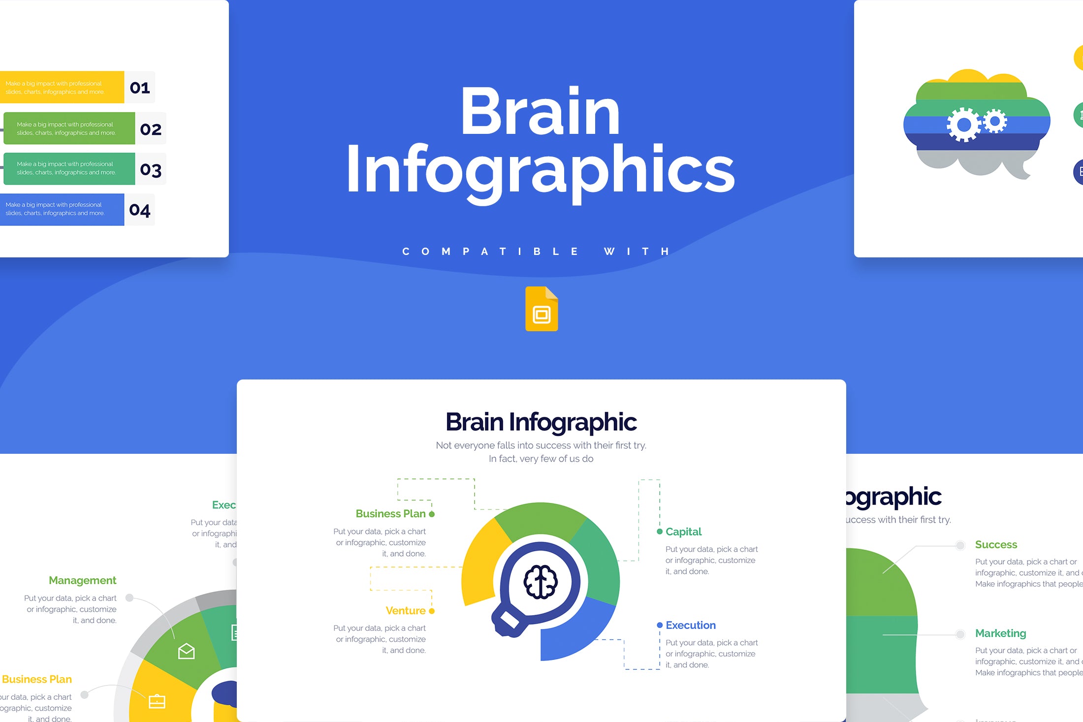 Cute Brain Google Slides Template