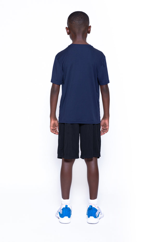 Level Up T-Shirt Kids Navy (Performance Tee)