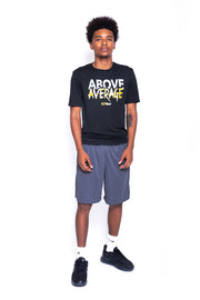 Above Average Short Sleeve Black w Gold (Performance Tee)