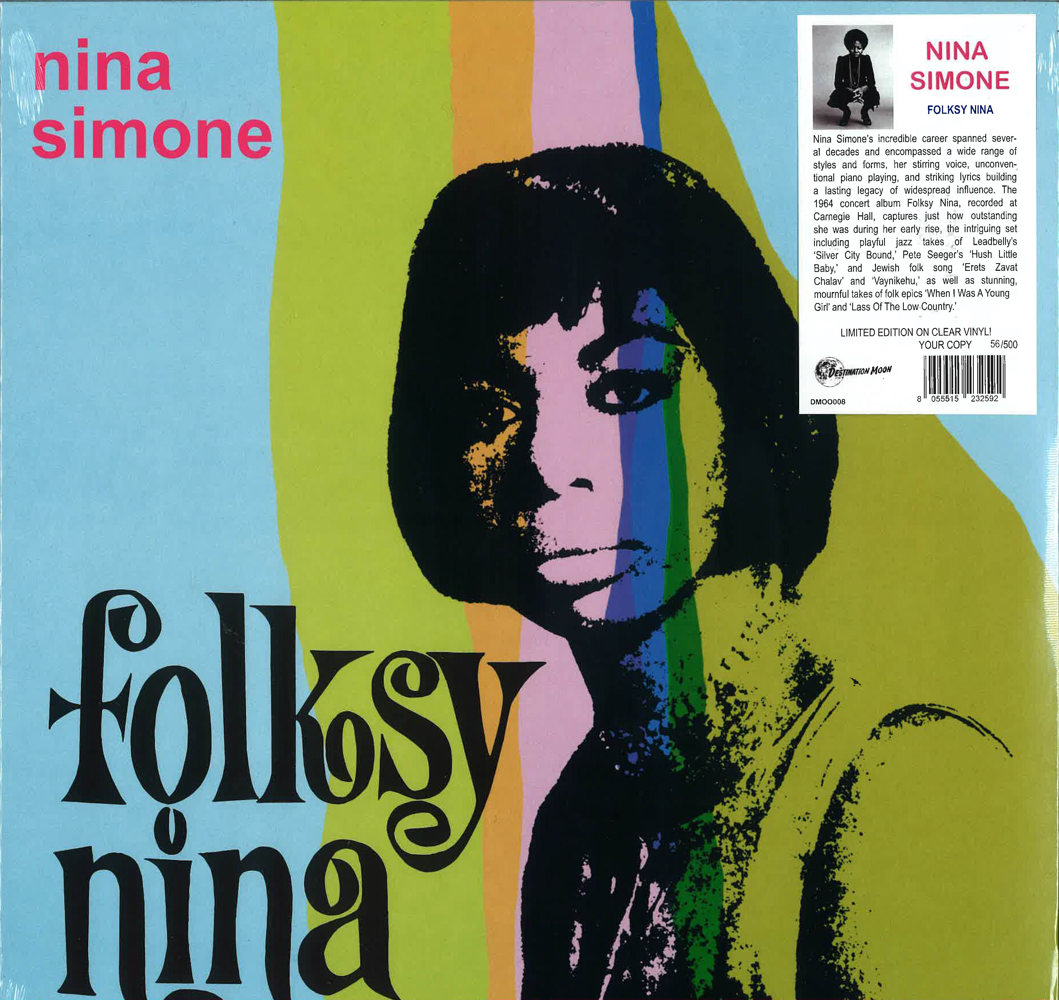NINA SIMONE - Folksy Nina (EU 500 Ltd.Reissue Clear LP