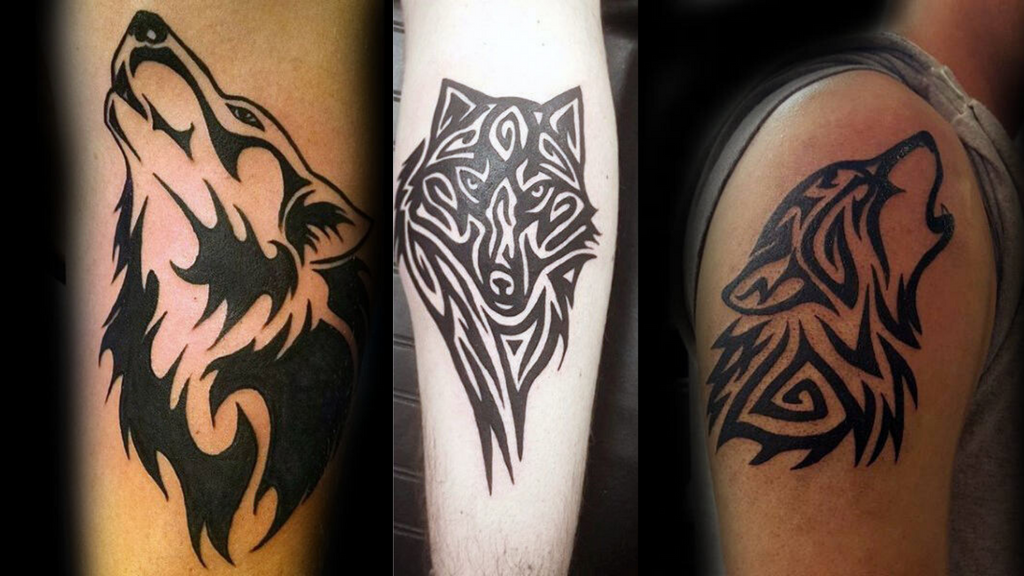 tatouage loup tribal