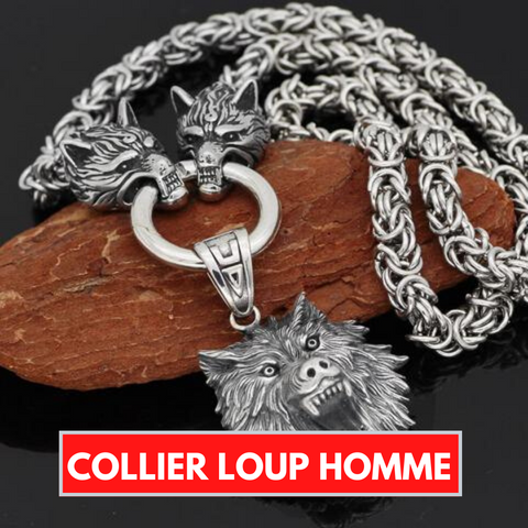Collier Loup Homme