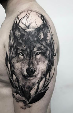 Tatouage Épaule de Loup