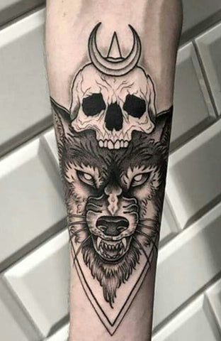 Tatouage Crâne de Loup