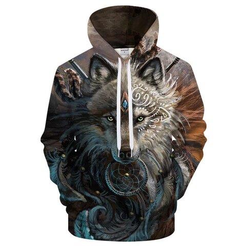 pull loup indien