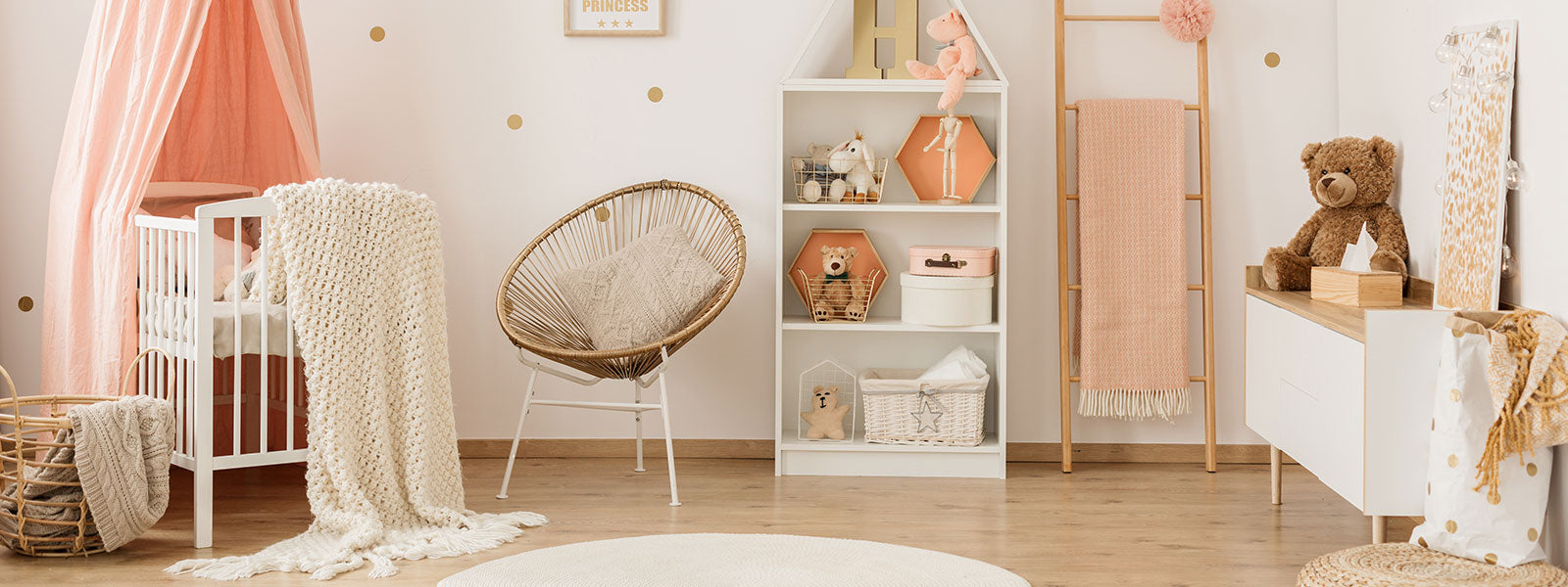 Intérieur de la Chambre bébé scandinave