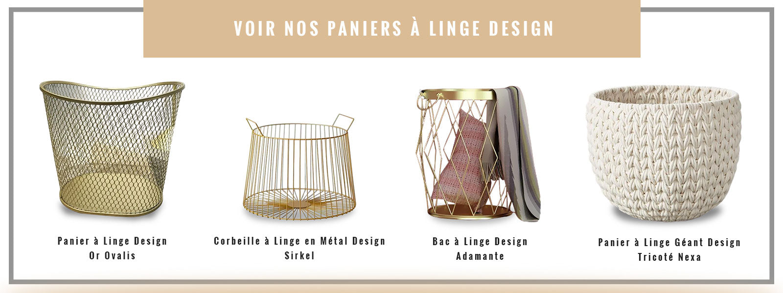 bannière collection panier à linge design