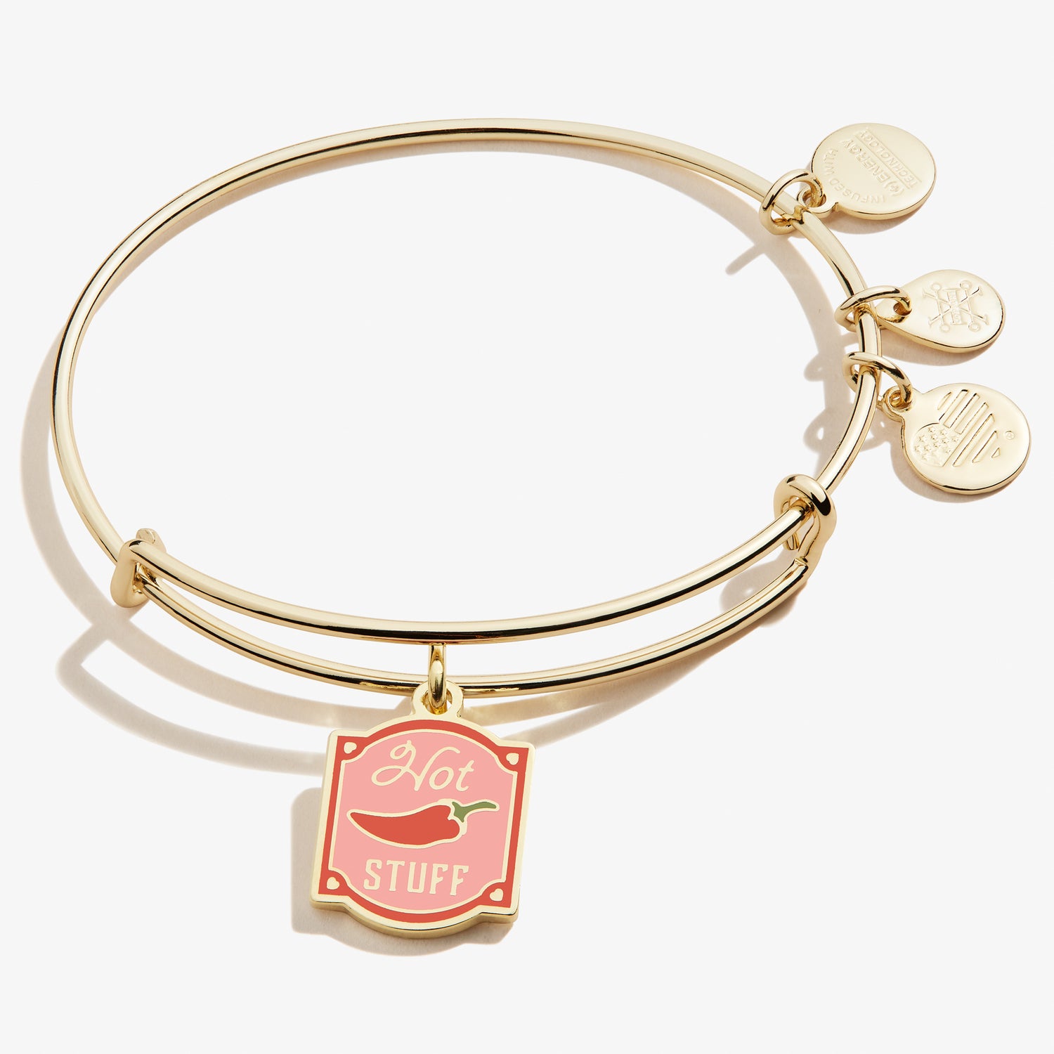 'Hot Stuff' Charm Bangle, Shiny Gold, Alex and Ani