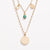 Engravable Luck + Prosperity Multi-Charm Layered Necklace