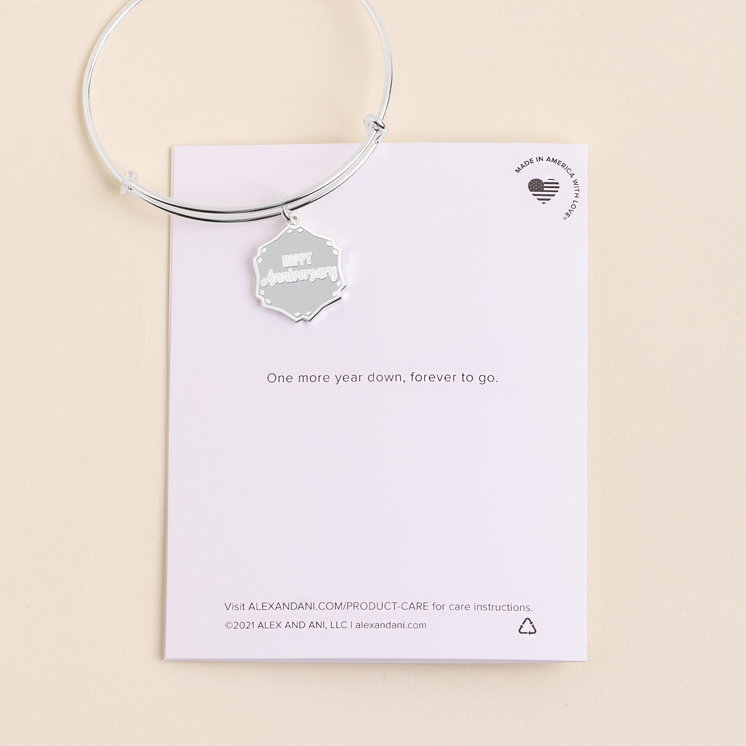 'Happy Anniversary' Charm Bangle