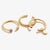 Wish Upon a Star Rings, Gold, Set of 3