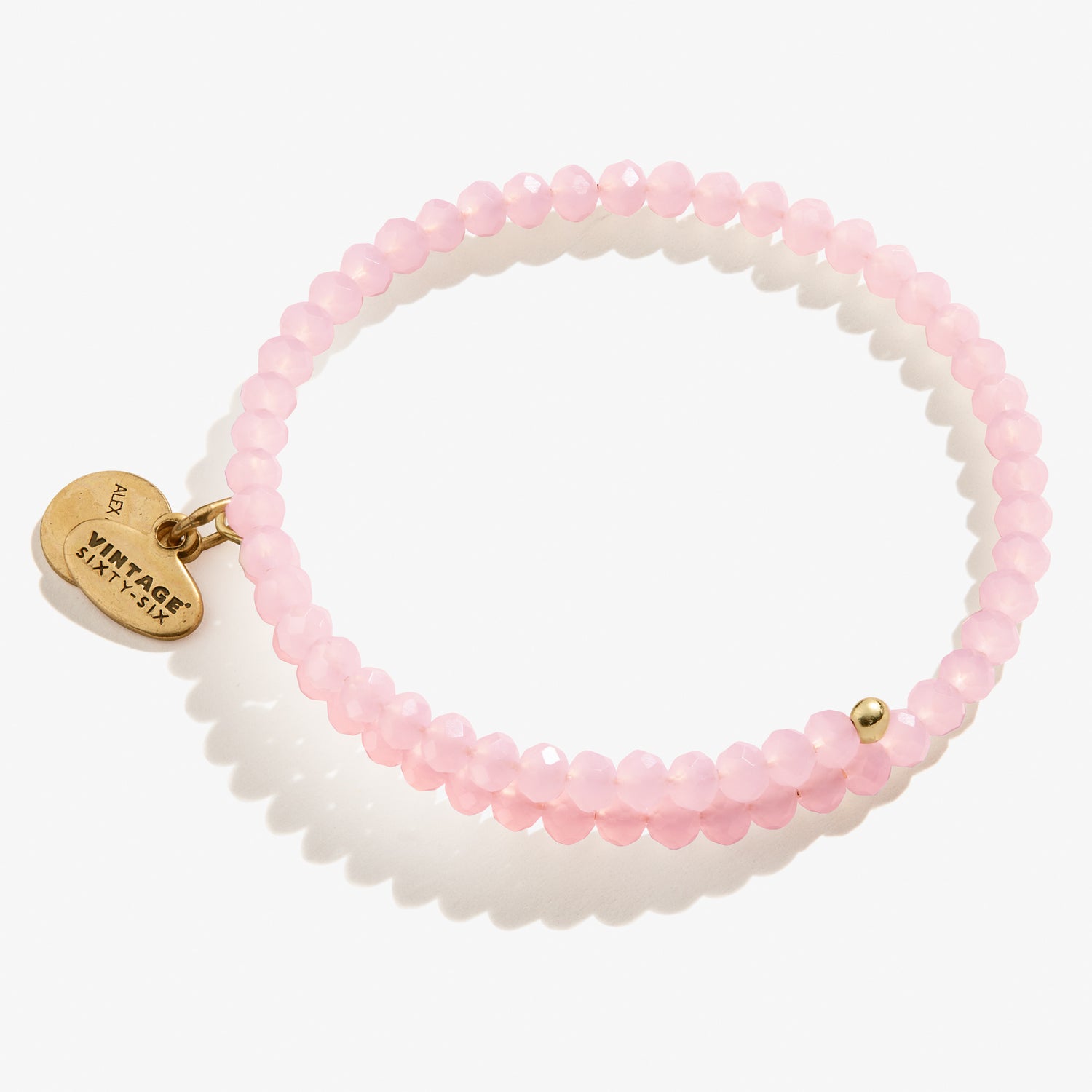 Brilliance Beaded Wrap Bracelet, Peony Pink