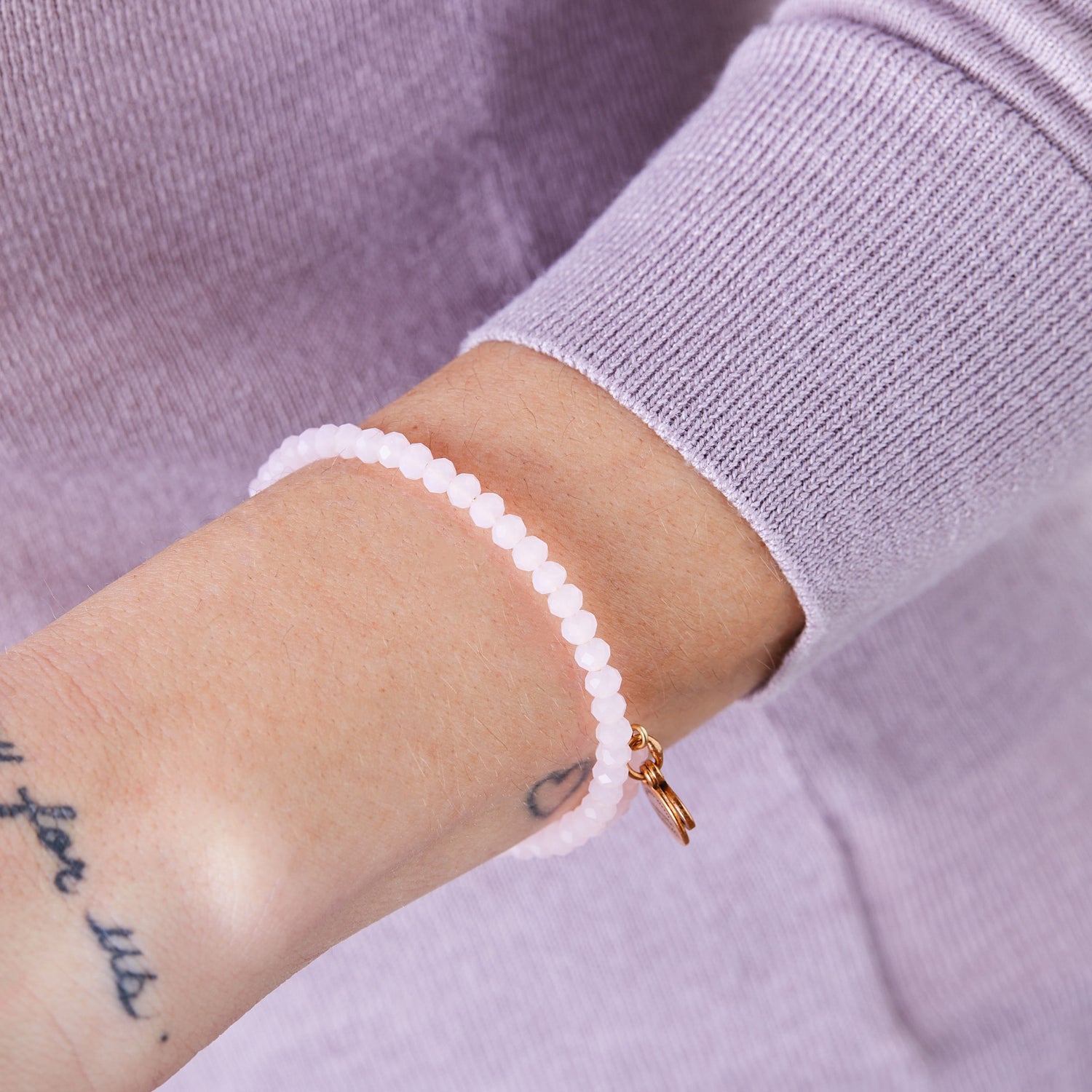 Brilliance Beaded Wrap Bracelet, Peony Pink