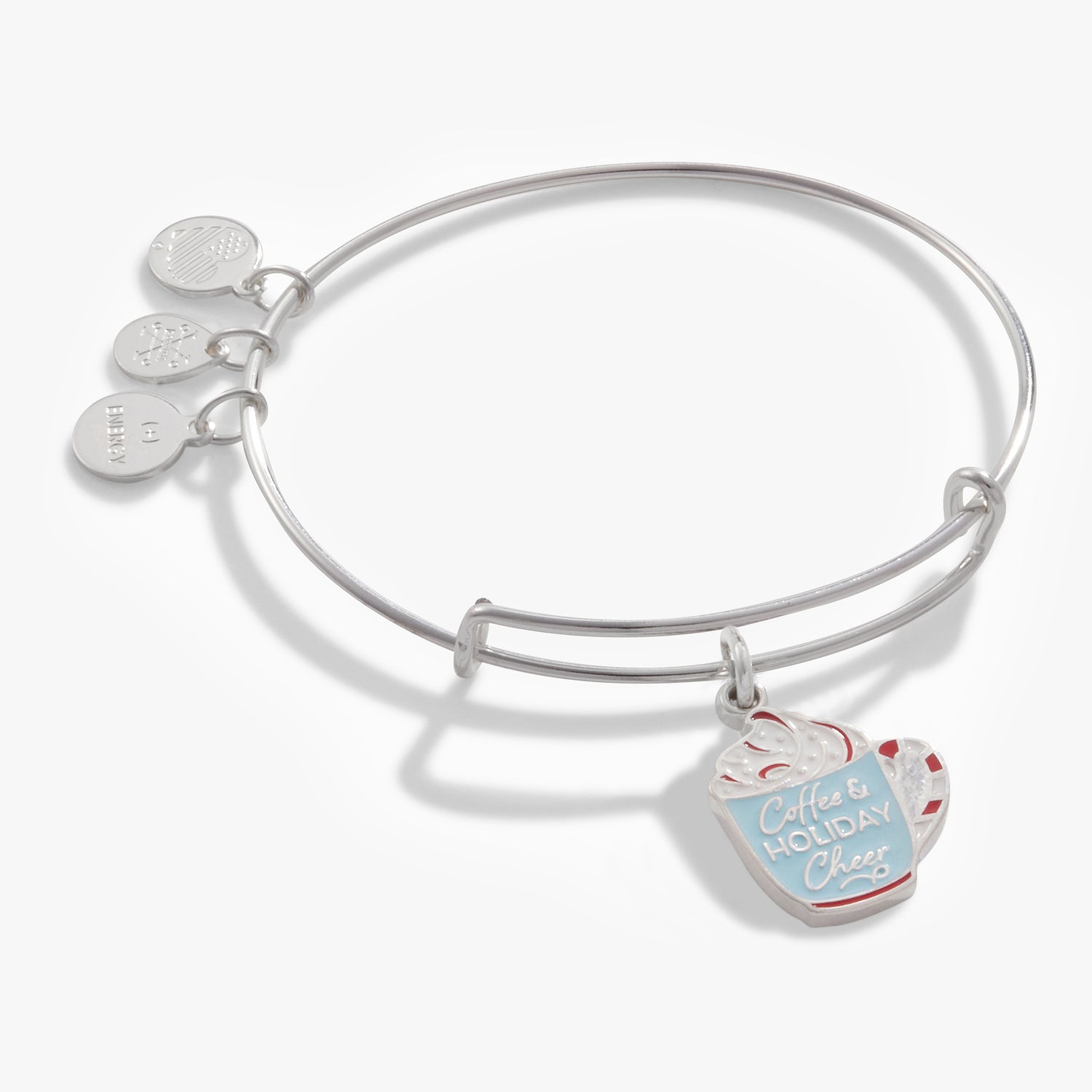 'Coffee + Holiday Cheer' Charm Bangle Bracelet