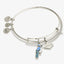 'Courage' Blue Jay Charm Bangle Bracelet