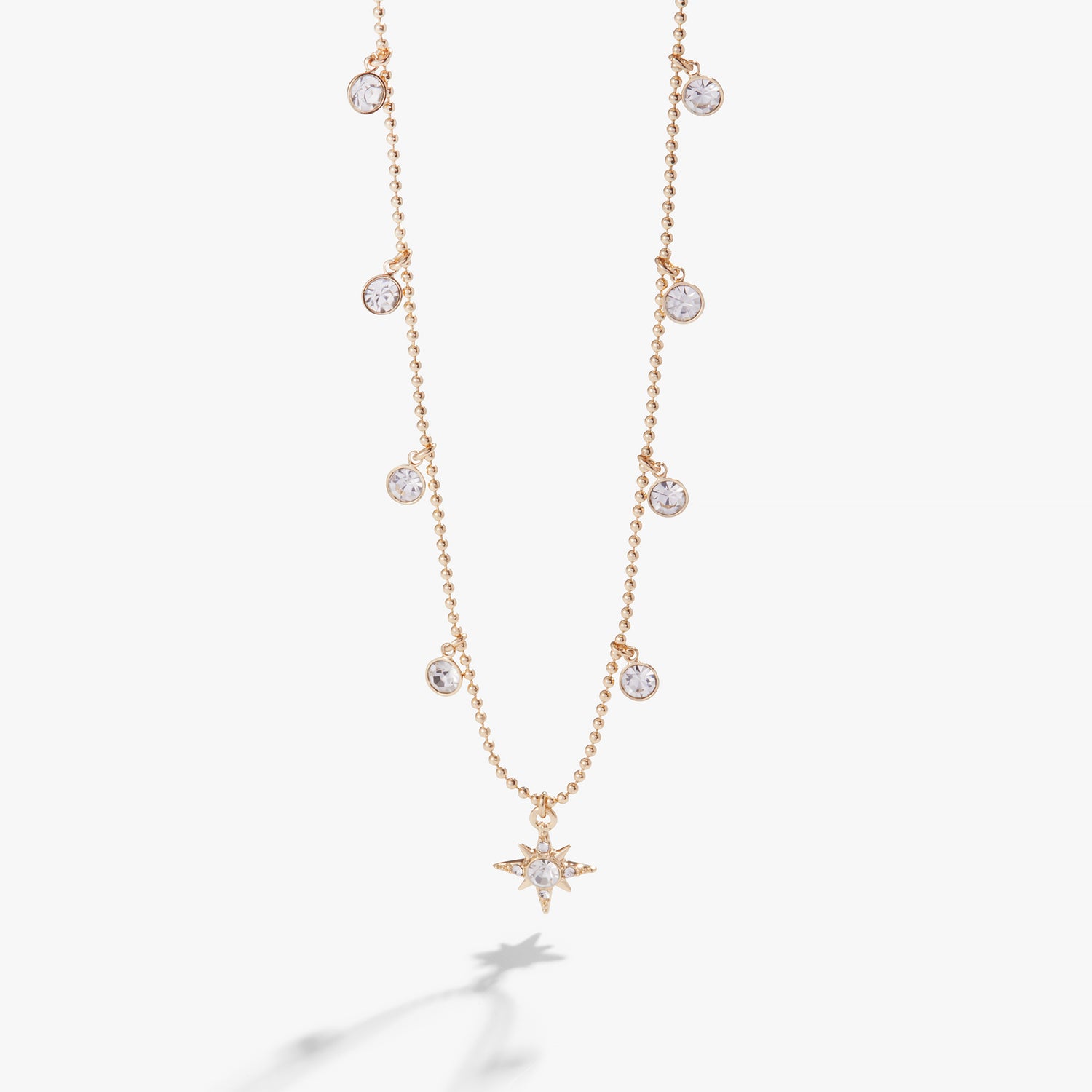 Crystal Star Drop Necklace