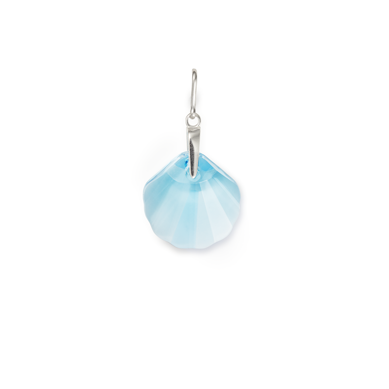 Powder Blue Seashell Charm