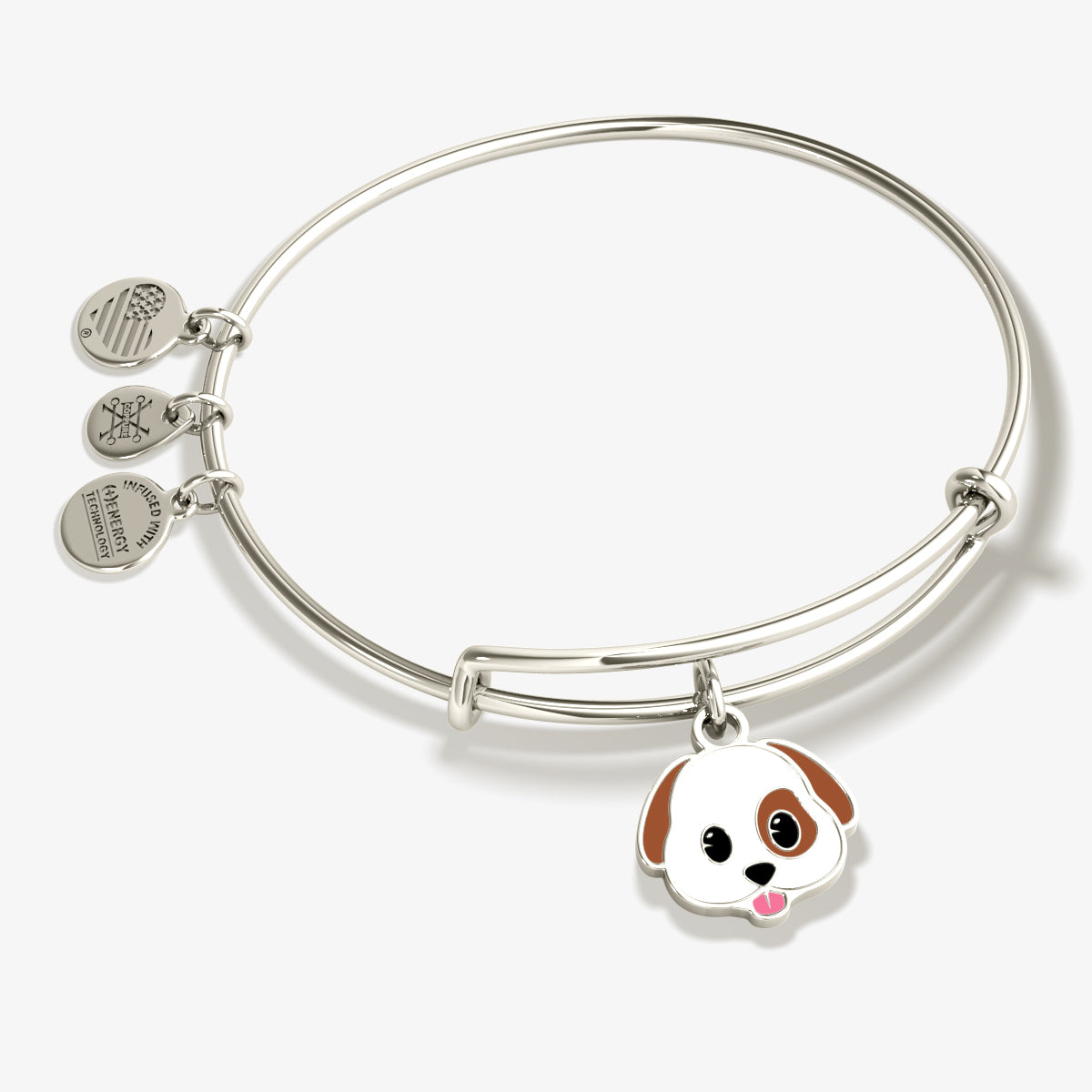 Dog Emoji Charm Bangle Bracelet