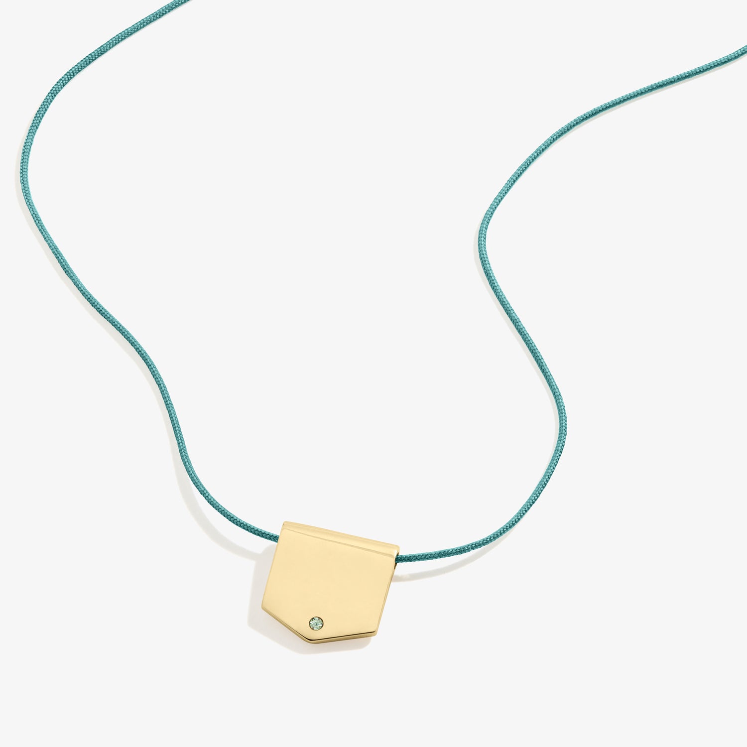 Engravable Shield Cord Necklace, Poseidon