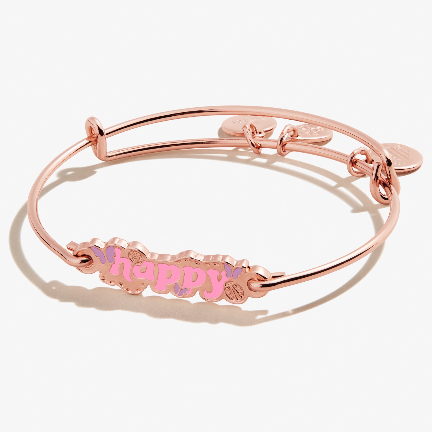 'Happy' Inline Bangle Bracelet