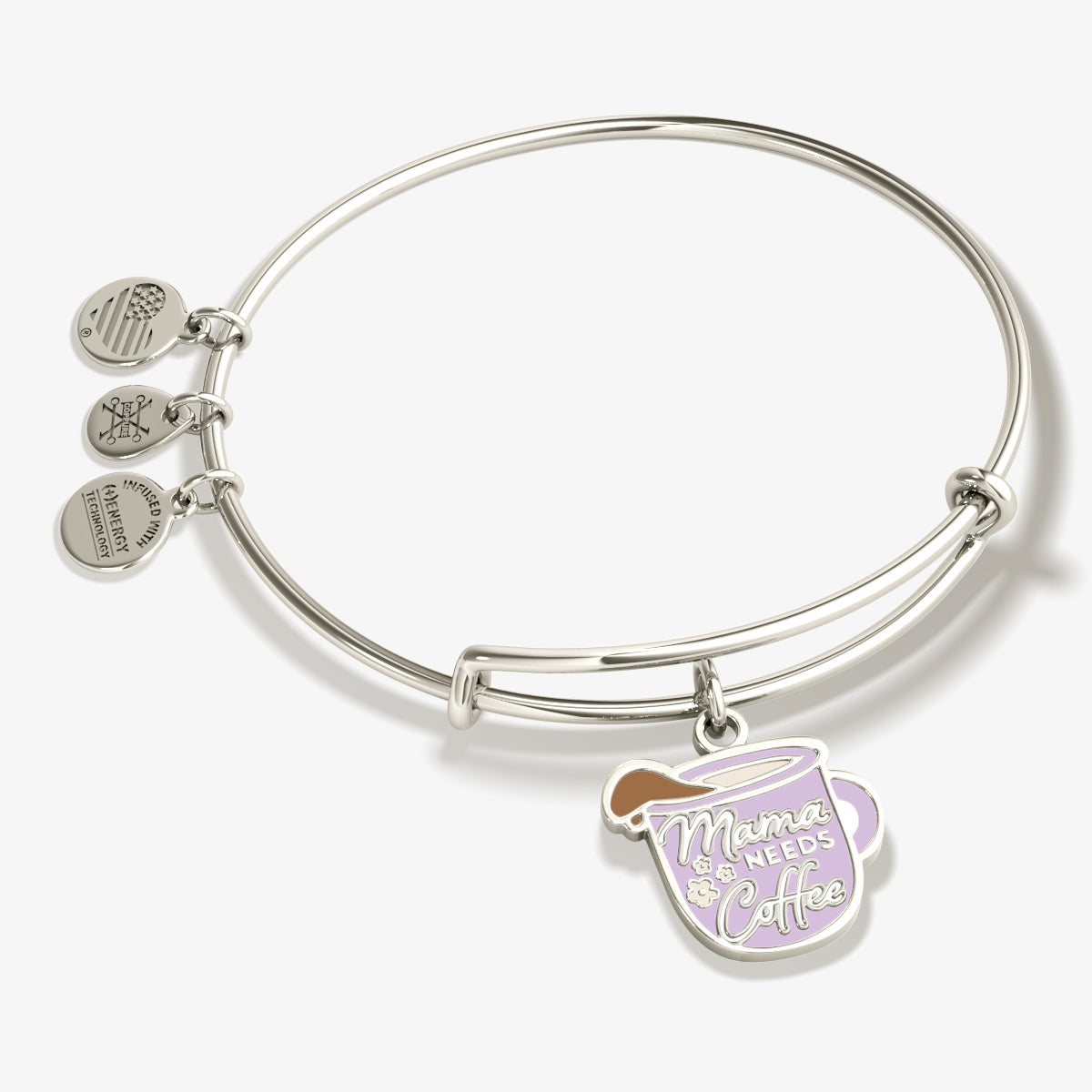 'Mama Needs Coffee' Charm Bangle Bracelet | Alex and Ani