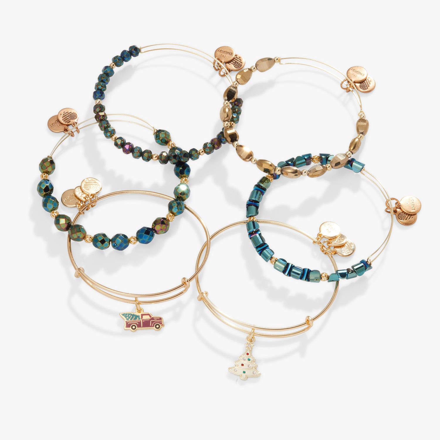 'Merry Everything' Charm Bangle, Set of 6