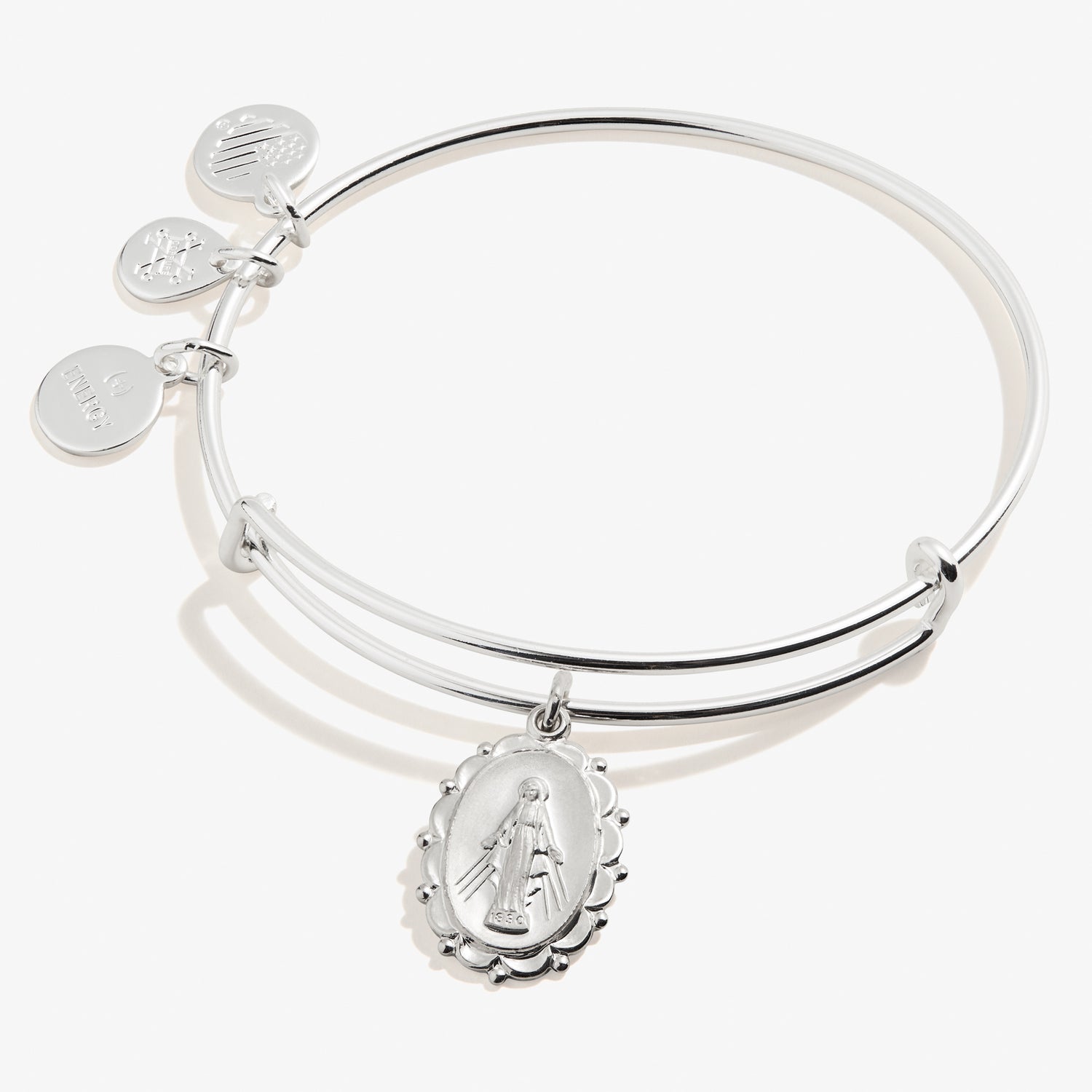 Mother Mary Charm Bangle Bracelet